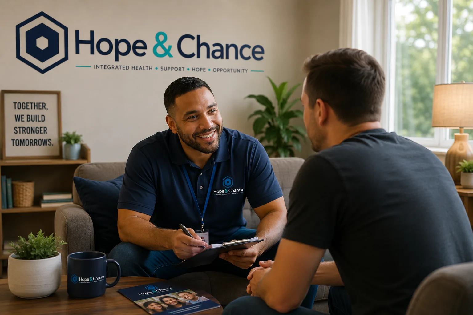 A care coordinator helping a resident connect to community resources